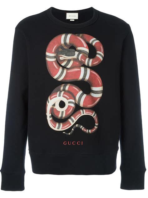 gucci sweatshirt black snake|Gucci dress shirt snake.